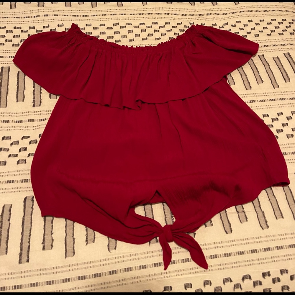 Red Off the shoulder top